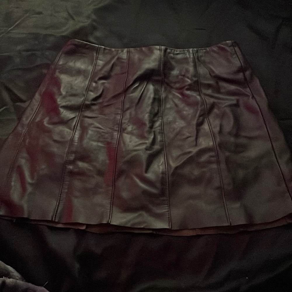 lambs leather skirt